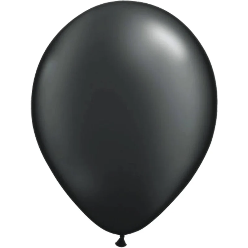 Schwarze Ballons Metallic Basic 30 cm, 10 Stück