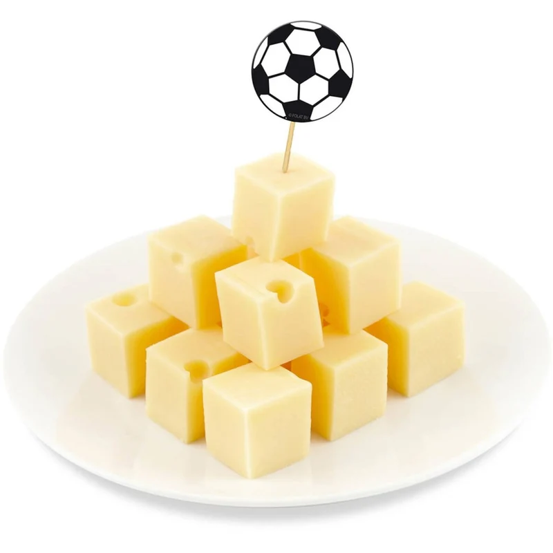 Fußball-Cocktailspieße 15 cm, 20 Stück