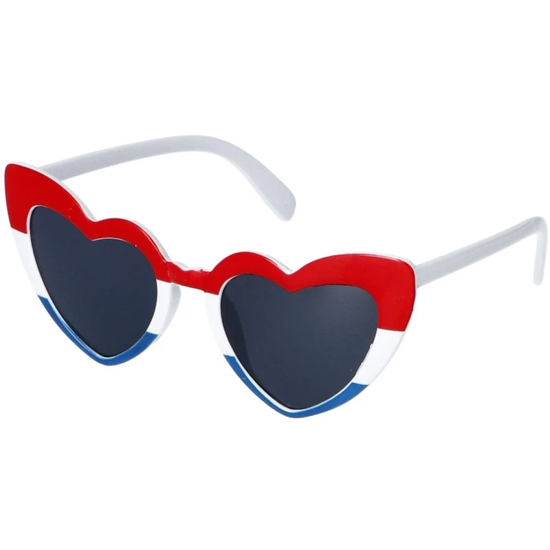 Herzchen-Brille Rot Weiß Blau Holland