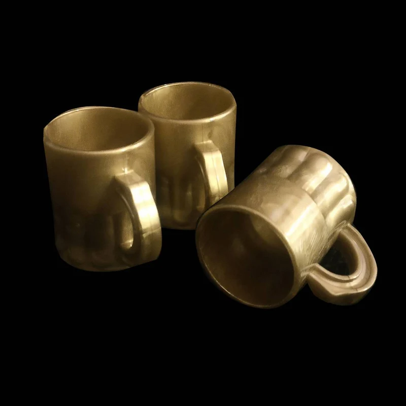 Shotglaasjes goud - 2,5cl (10 Stuks)