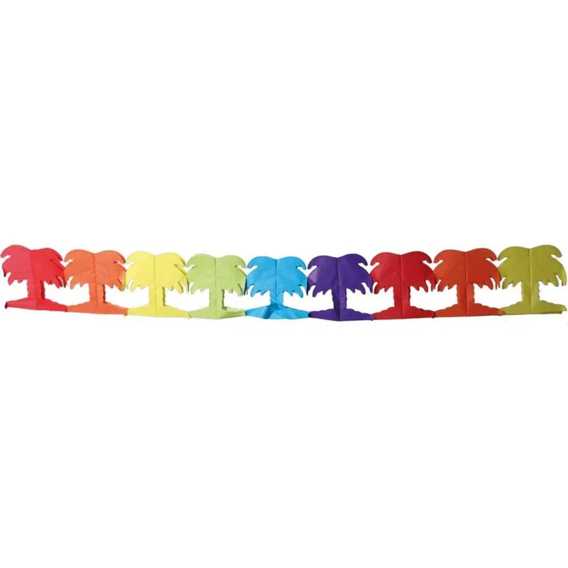 Palmen-Girlande, bunt, 6 m
