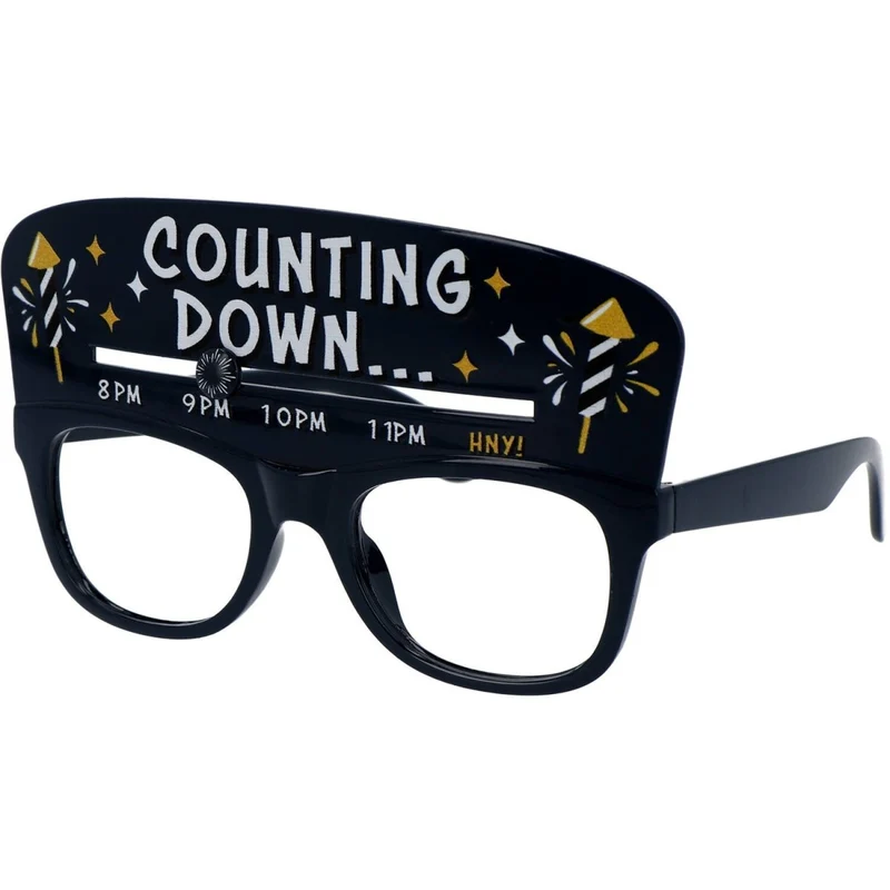 Schwarze Brille „Counting Down“, 14,5 cm