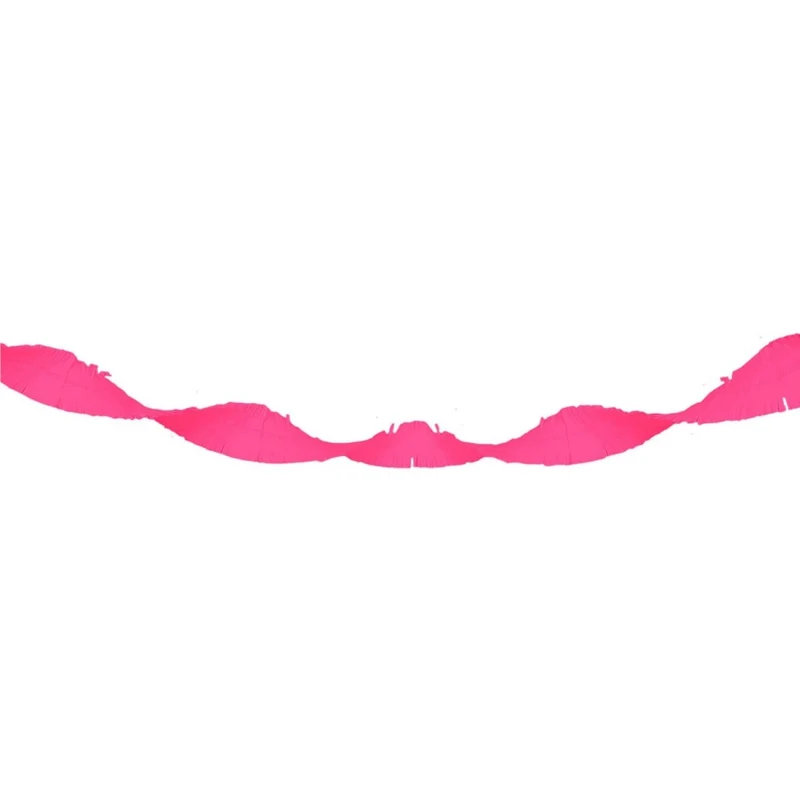 Rosa Girlande aus Krepppapier, 18 m
