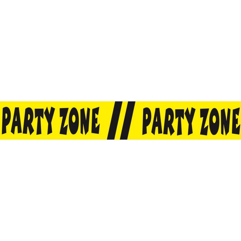Party-Absperrband Gelb-Schwarz „Party Zone“