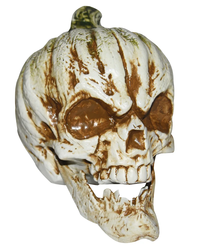 Kürbis Totenschädel Tischdeko 21cm