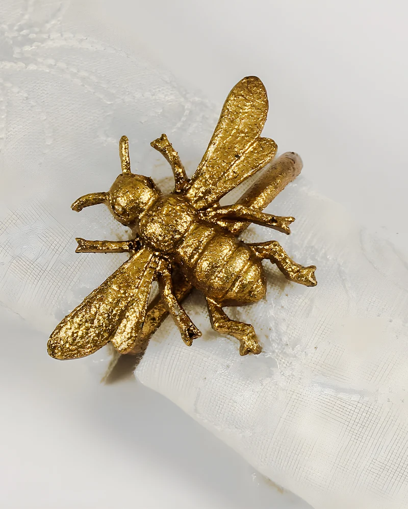 Goldener Bienen Serviettenring