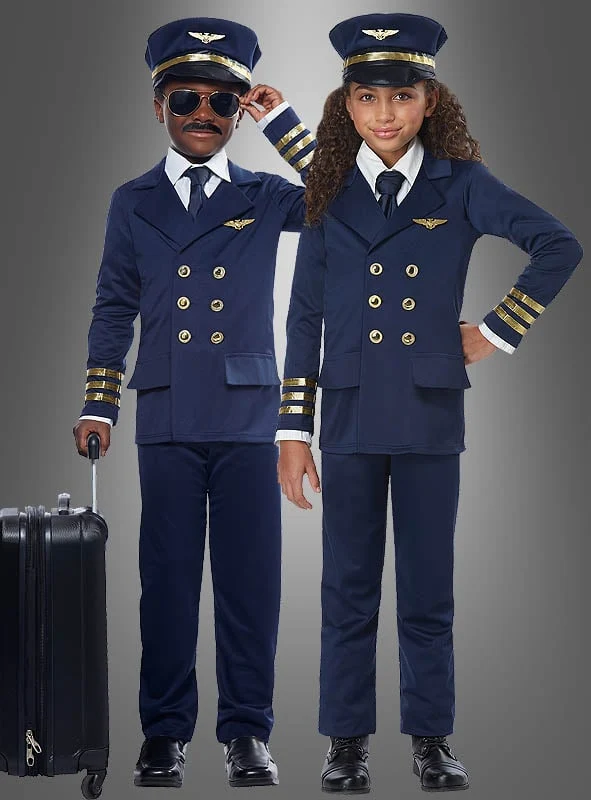 Flugzeugkapitän Kostüm für Kinder