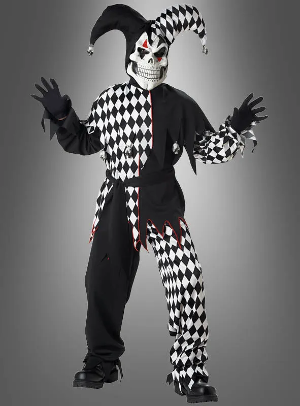 Böser Harlekin Clown Kinderkostüm