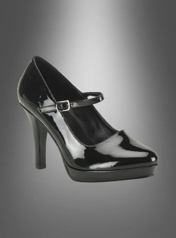 High Heels Lack Schwarz Größe 37