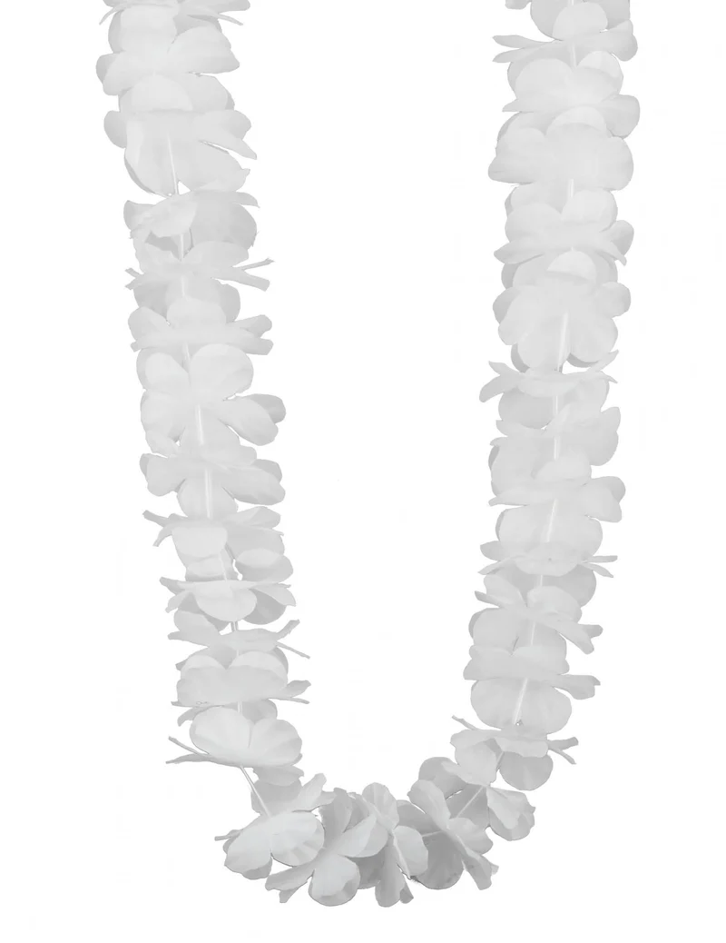 Weiße Hawaii Blumen-Kette