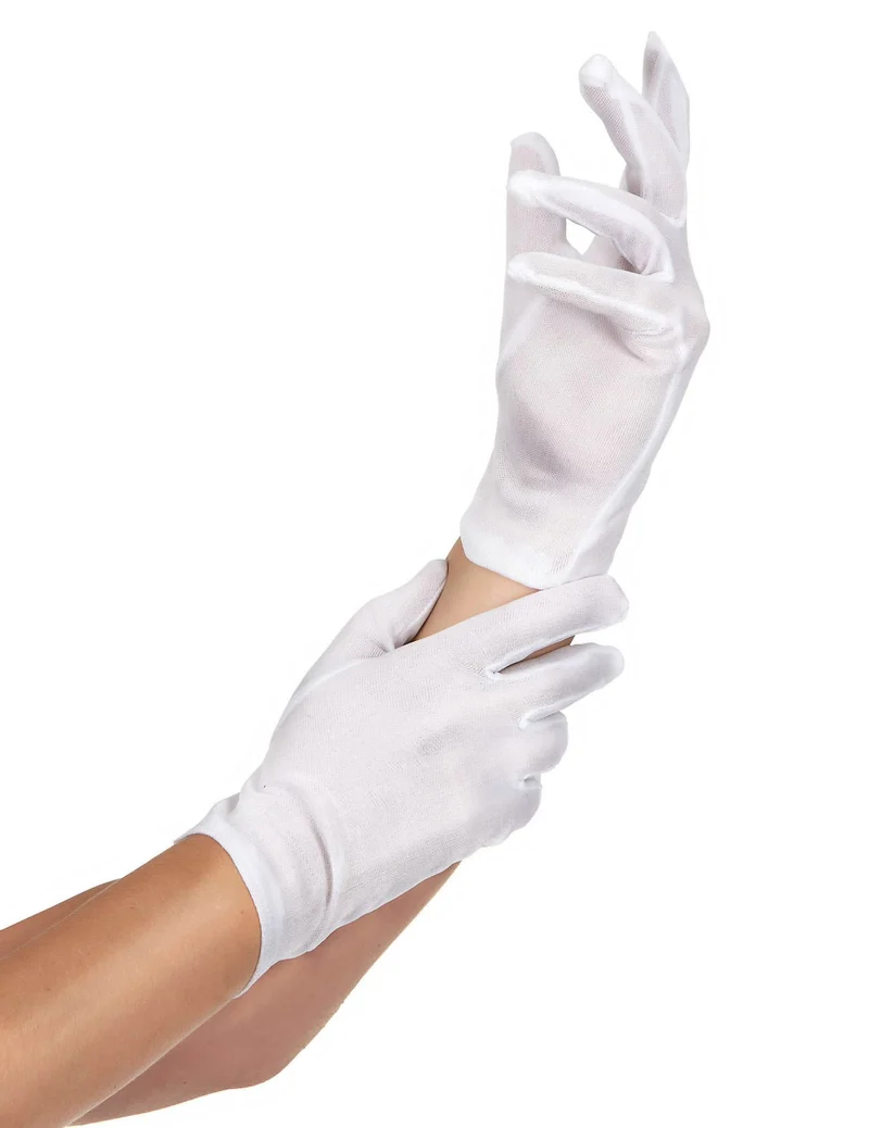 Kurze Handschuhe weiß für Erwachsene