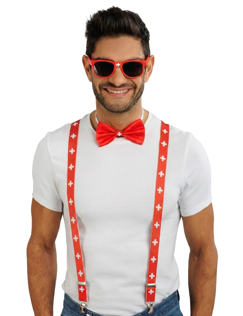 Schweizer Fan-Set Accessoires für Erwachsene