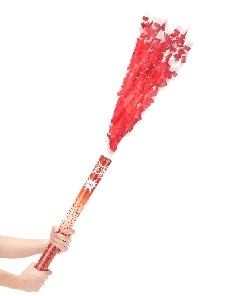 Rote Konfettikanone 60 cm