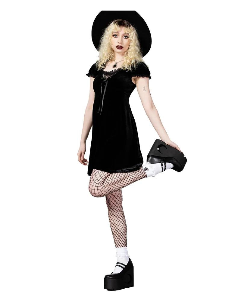 KILLSTAR Heather Babydoll Kleid Schwarz