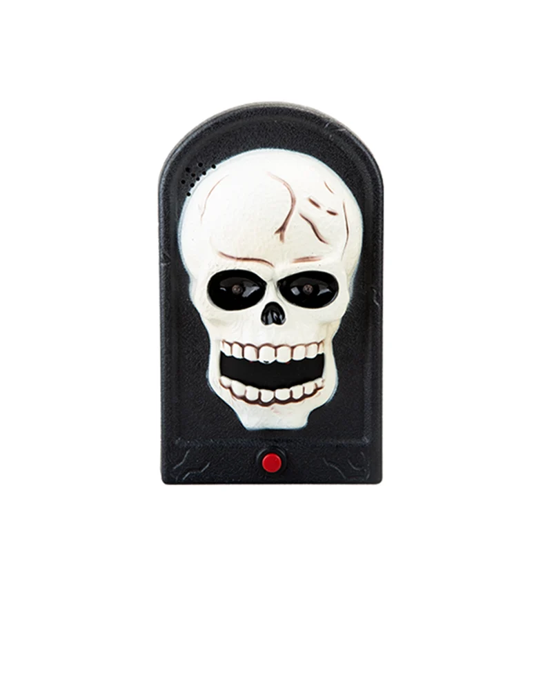 Totenkopf Türklingel mit Licht & Sound Effekt