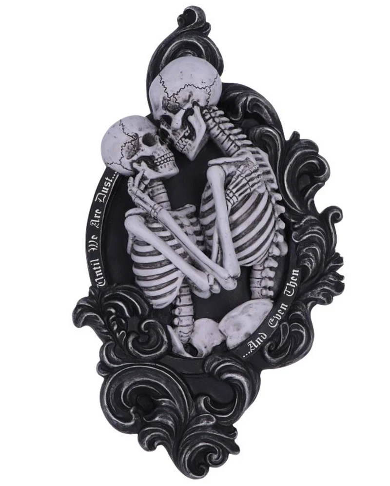 "And Even Then" Skelett Liebespaar Wandtafel 39cm