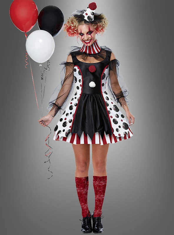 Clown Kleid Pippa für Damen