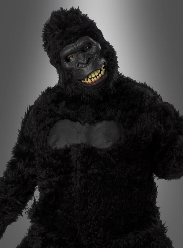 Gorilla Kostüm mit beweglicher Ani-Motion Maske