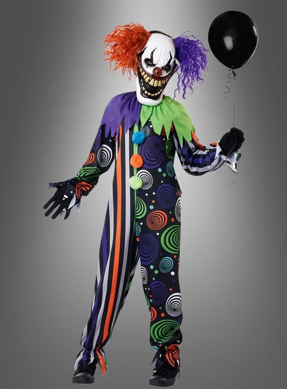 Neon Albtraum Clownkostüm für Jungs