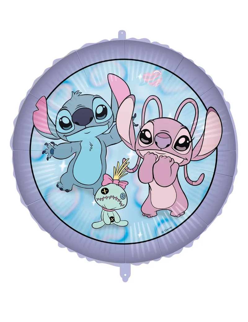 Runder Folienballon Angel & Stitch™ 46 cm
