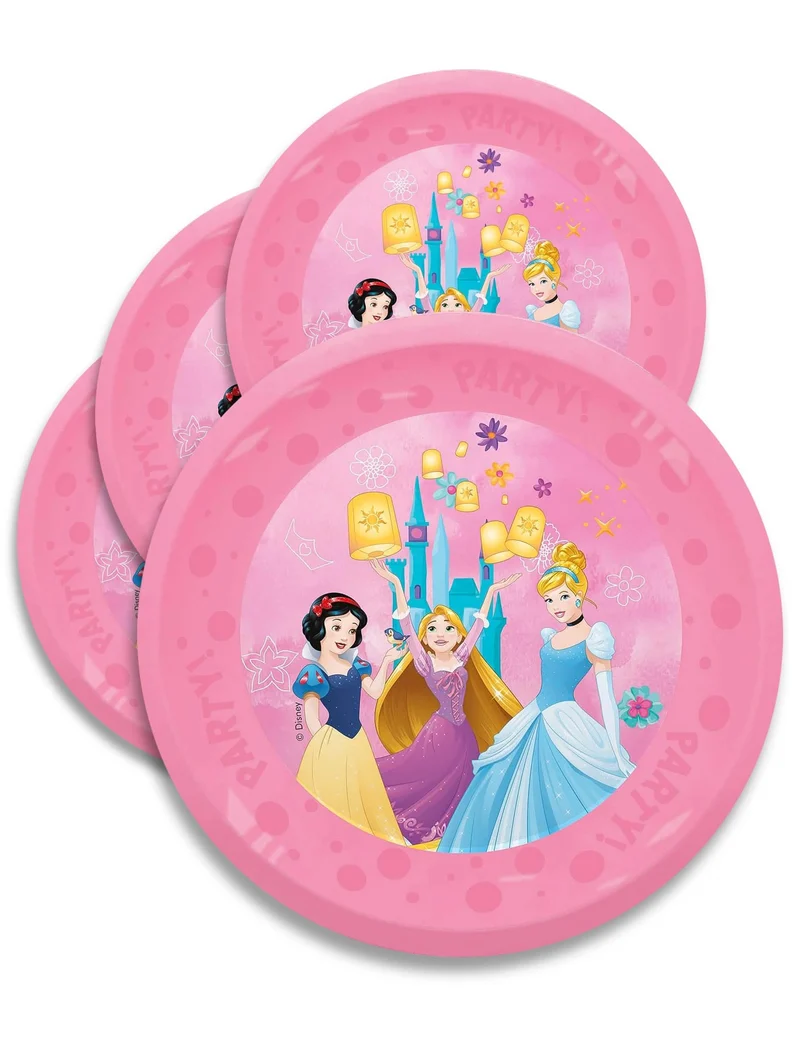 4 Disney Princess™ Mehrwegteller 21 cm