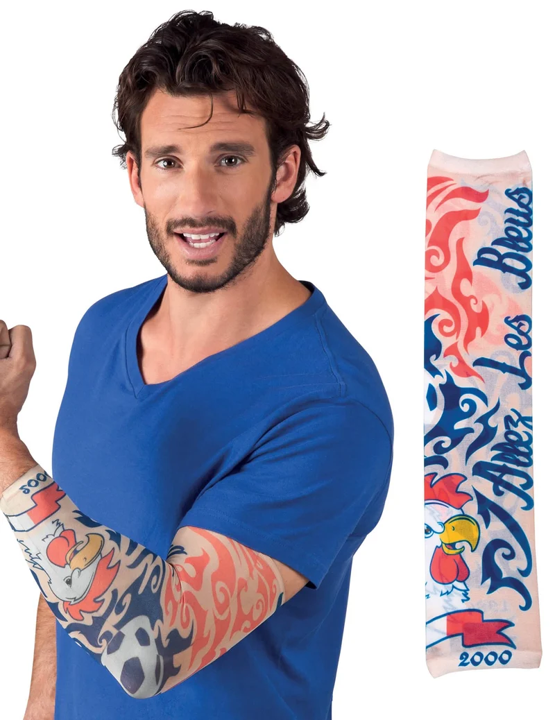 Tattoo-Ärmel Frankreich weiss-blau-rot
