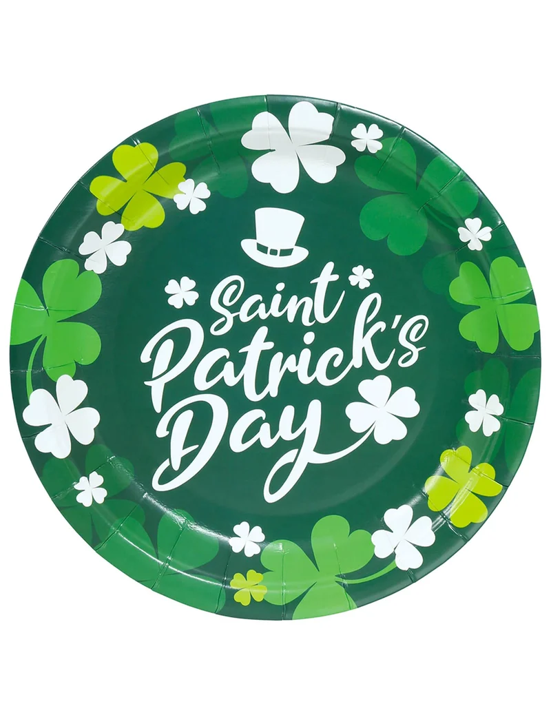6 St. Patrick's Day Teller 23 cm