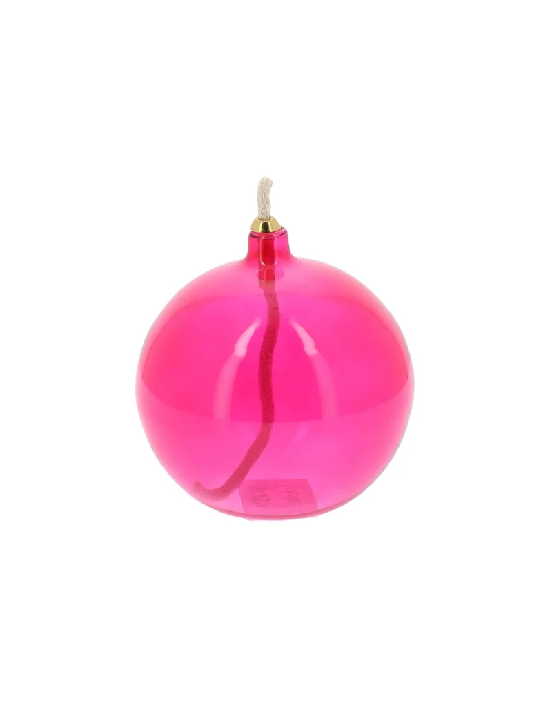 Öllampe aus rosa Glas 10x10,5 cm