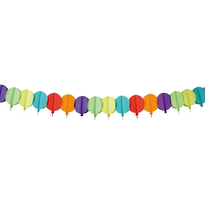 Bunte Papierballons als Girlande, 6 m