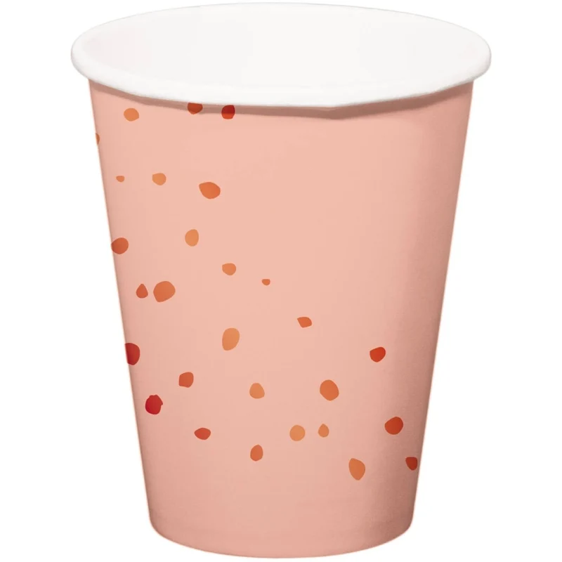 Rosa Becher „Elegant Lush Blush“, 250 ml, 8 Stück