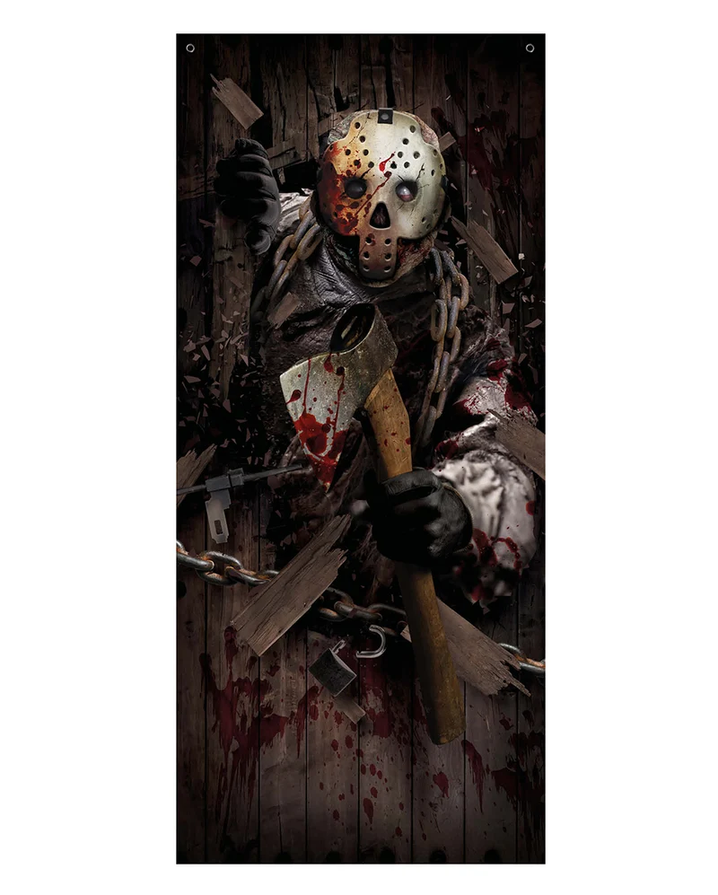 Türdeko brutaler Hockey Serienkiller 80x180cm