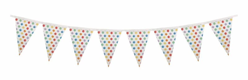 Bunte Girlande Dots Plastik 2m