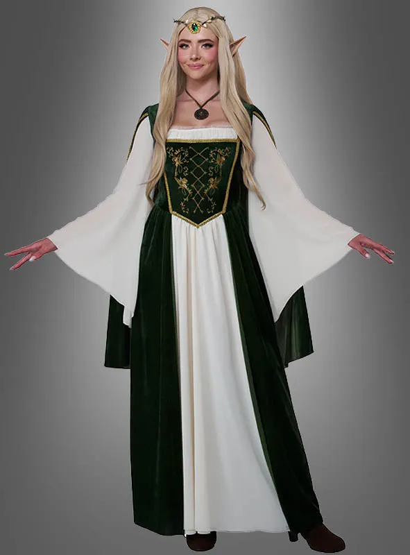 Elfenkönigin Emerald Damen Kostüm