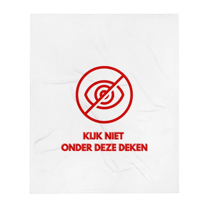 Kijk Niet Onder Deze Deken Fleece deken