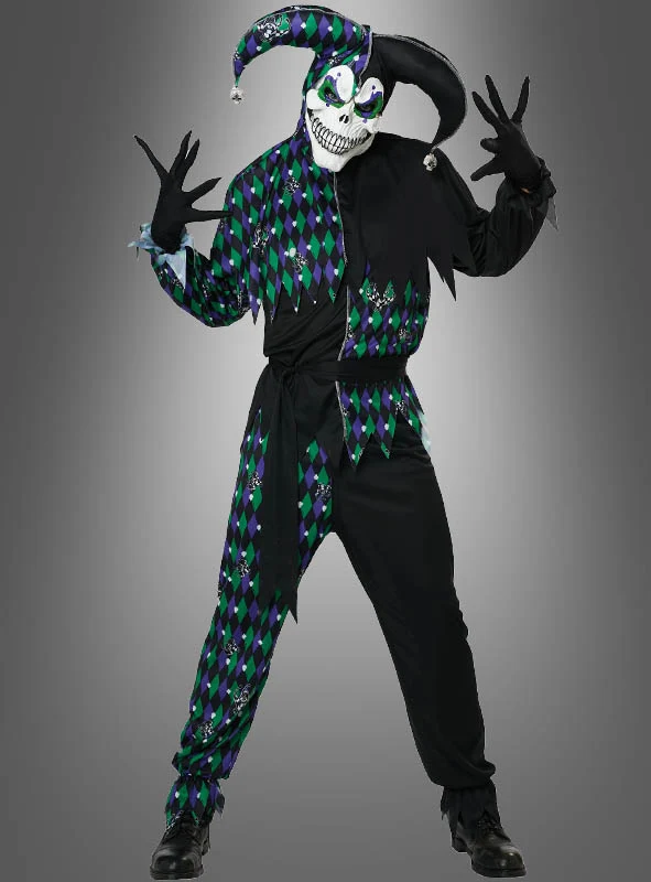 Tödlicher Jester Clown Kostüm Herren