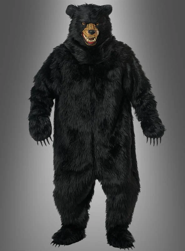 Schwarzbär Kostüm Deluxe mit Ani-Motion Maske