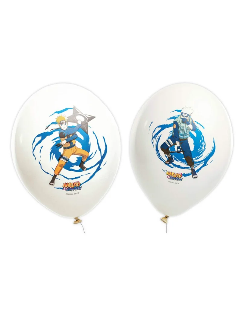 6 Naruto Shippuden™ & Kakashi Ballons aus Latex 27cm