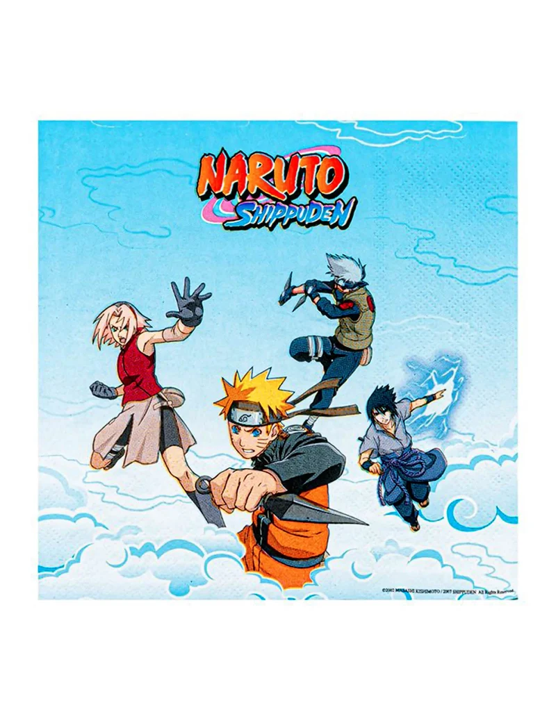 20 Stück Naruto Shippuden™ Servietten 33x33cm