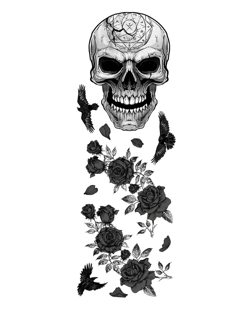 Totenkopf Gothic Wanddekoration