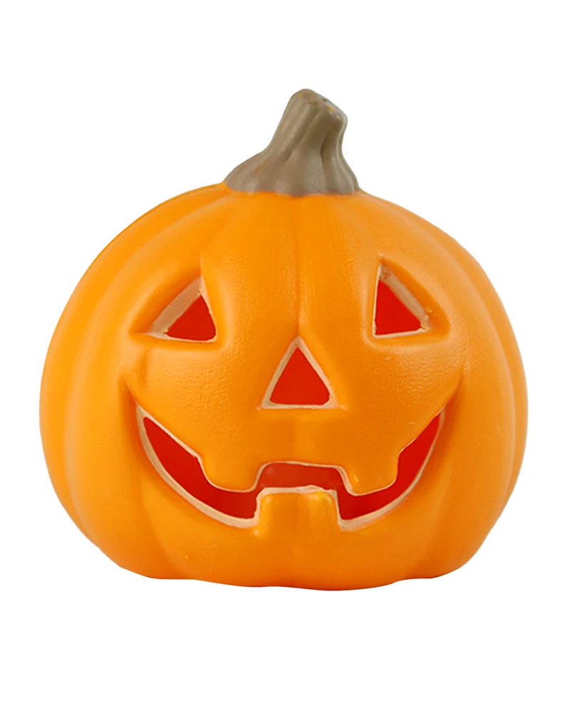 Gut gelaunter Halloween Kürbis mit Beleuchtung12cm