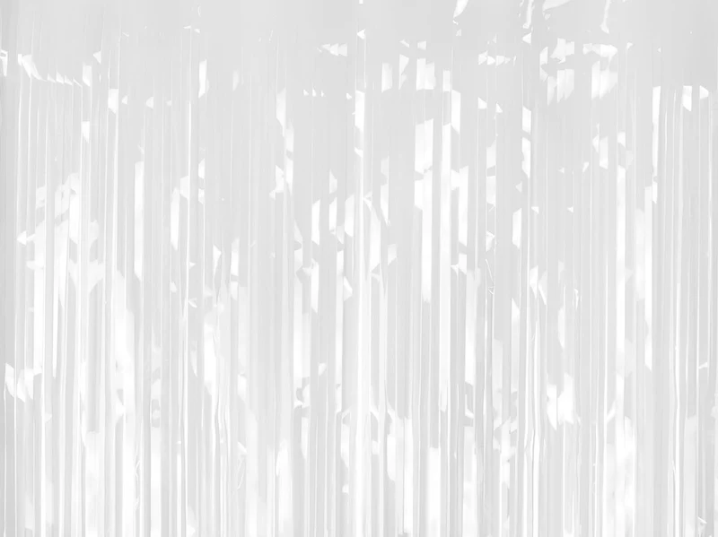 Weißer Türvorhang „Metallic“, 2 m