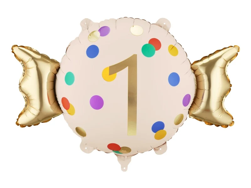 1 Jahr Helium-Ballon „Candy“ (leer), 37 cm