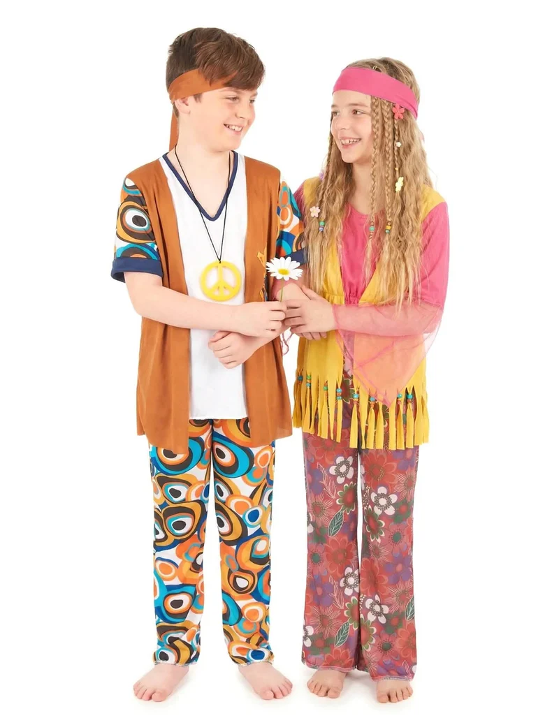 Hippie-Partnerkostüm für Kinder