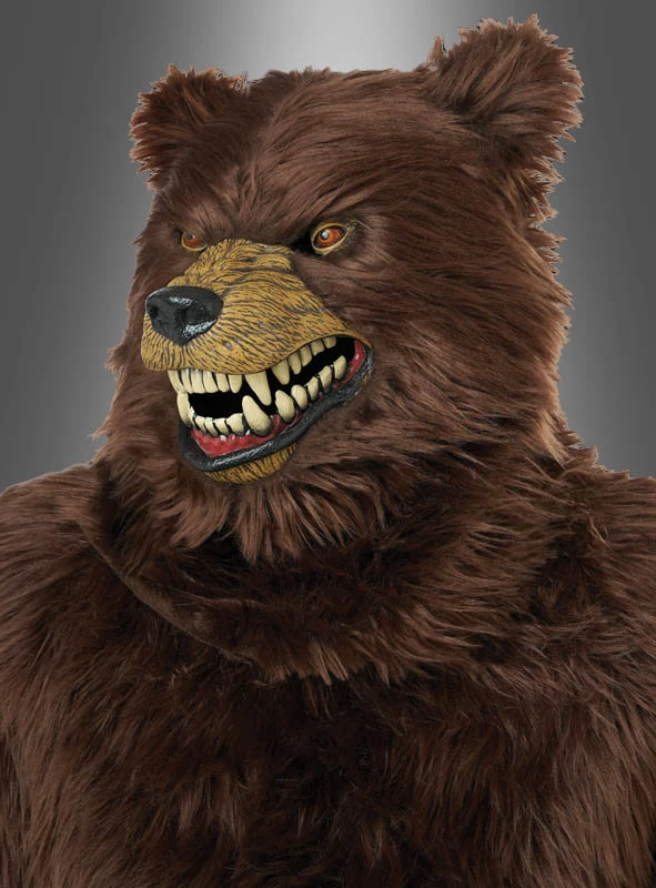 Grizzly Bär Maske mit beweglicher Kiefer