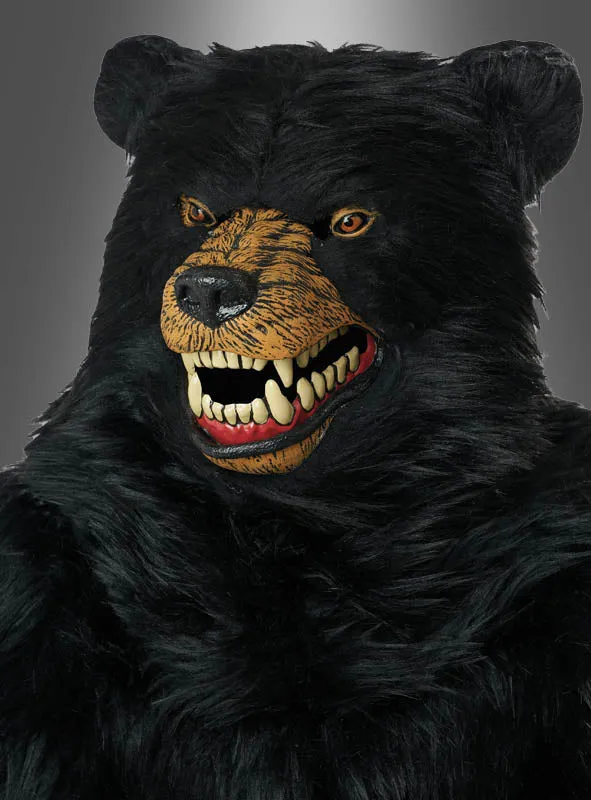 Schwarzbär Maske Animotion lebensecht