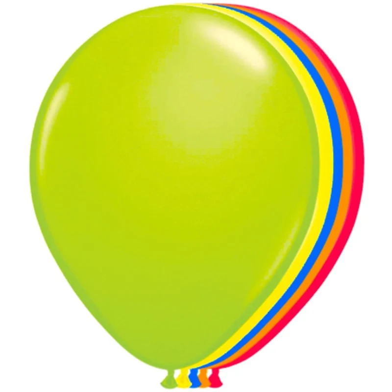 Farbige Neon-Luftballons, 25 cm, 100 Stück