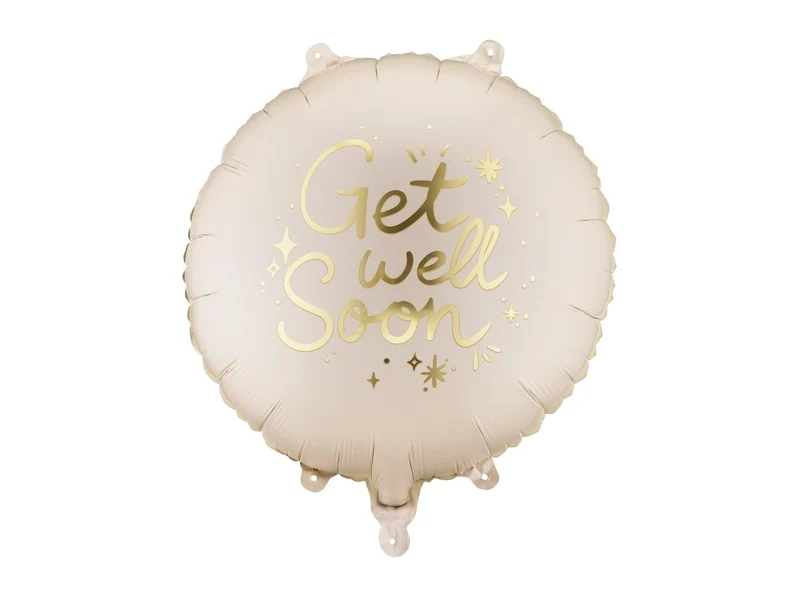 „Gute Besserung“-Heliumballon, beige, leer, 35 cm