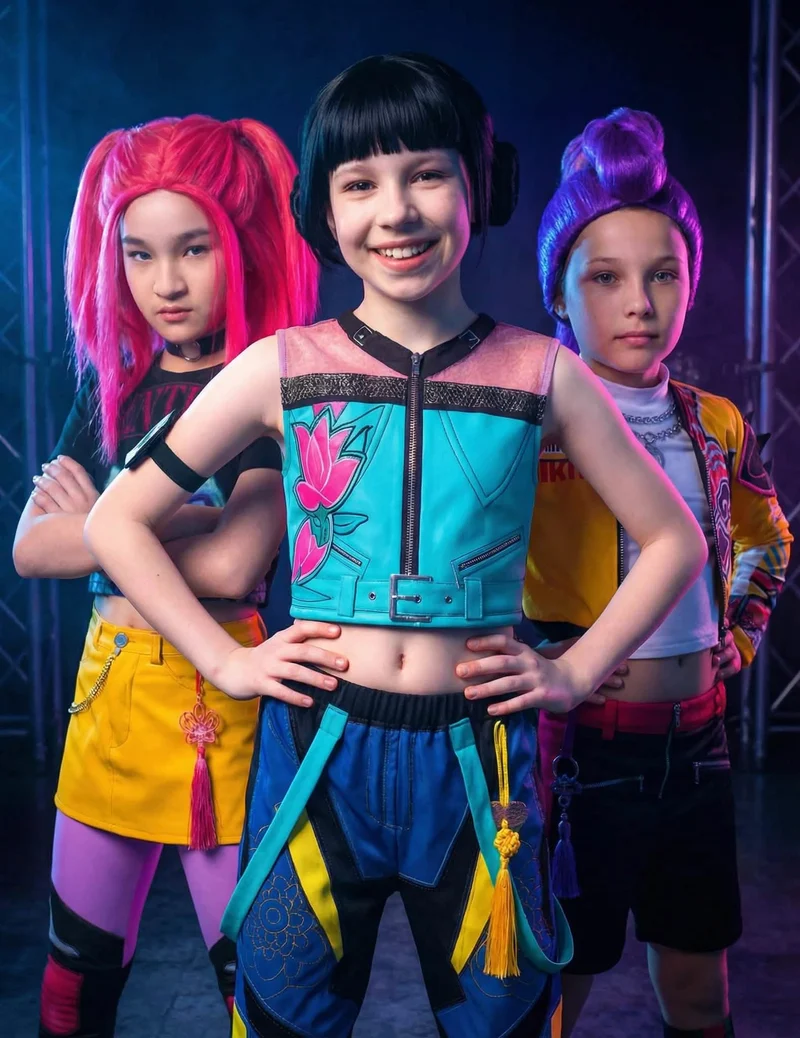 Huntrix™ KPOP Demon Hunters™ Gruppenkostüm für Kinder