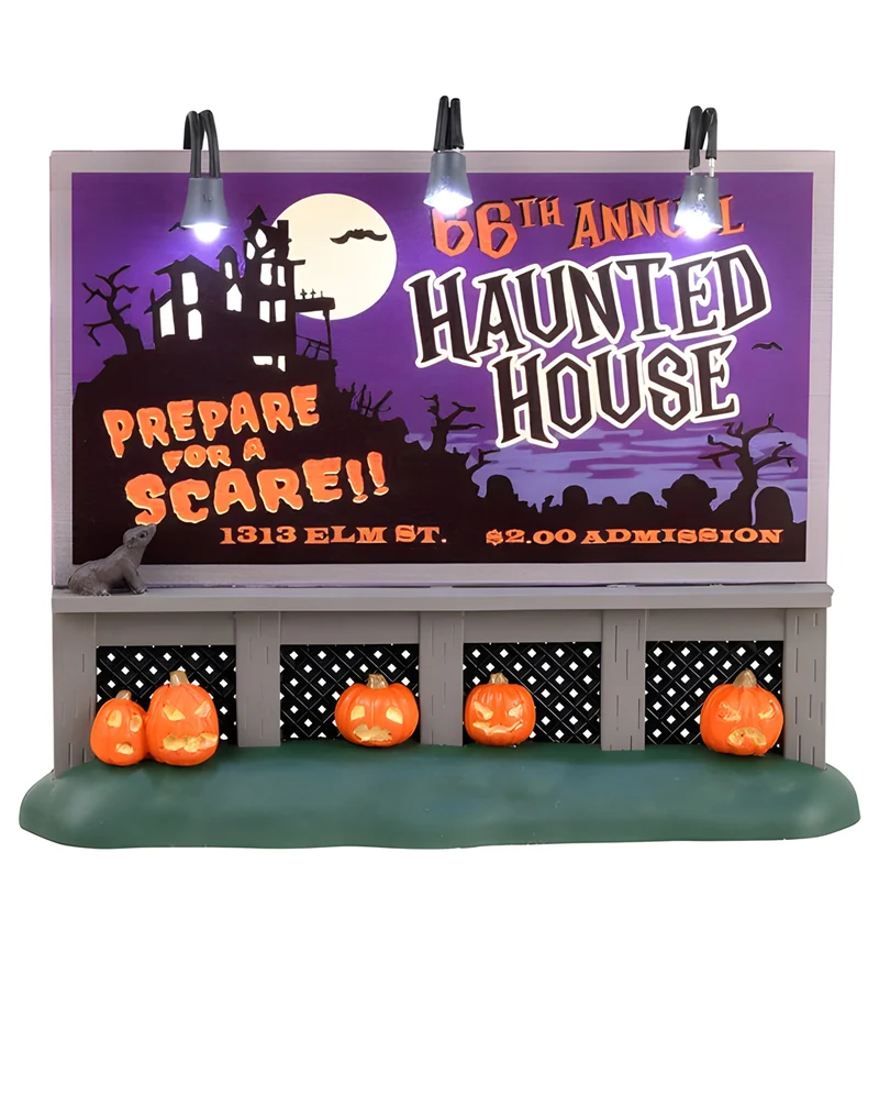 Lemax Spooky Town - Haunted House Werbetafel