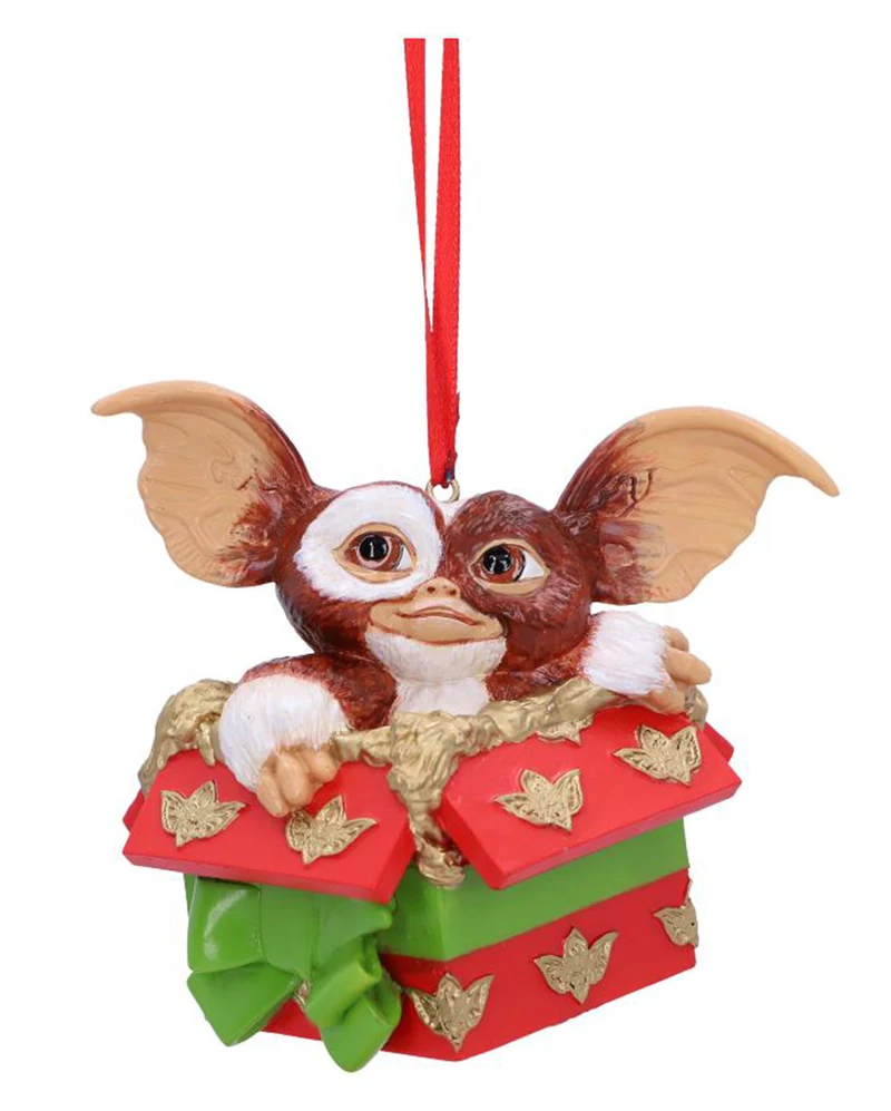 Gremlins Gizmo im Geschenkpaket als Christbaumkugel 10cm